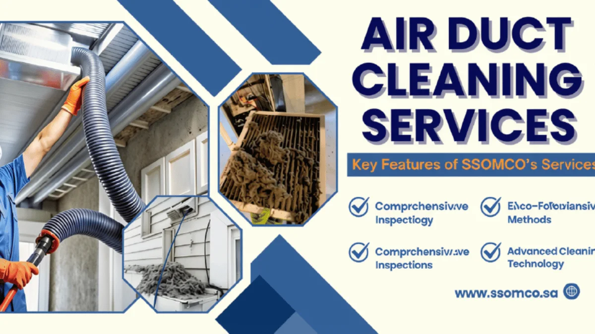 Technician performing air duct cleaning in Riyadh