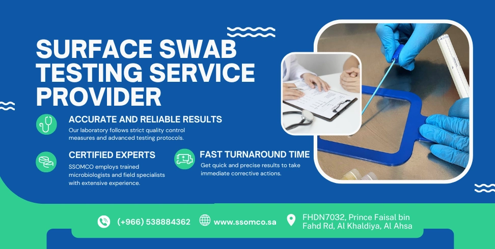 Surface swab testing for microbial contamination in Riyadh