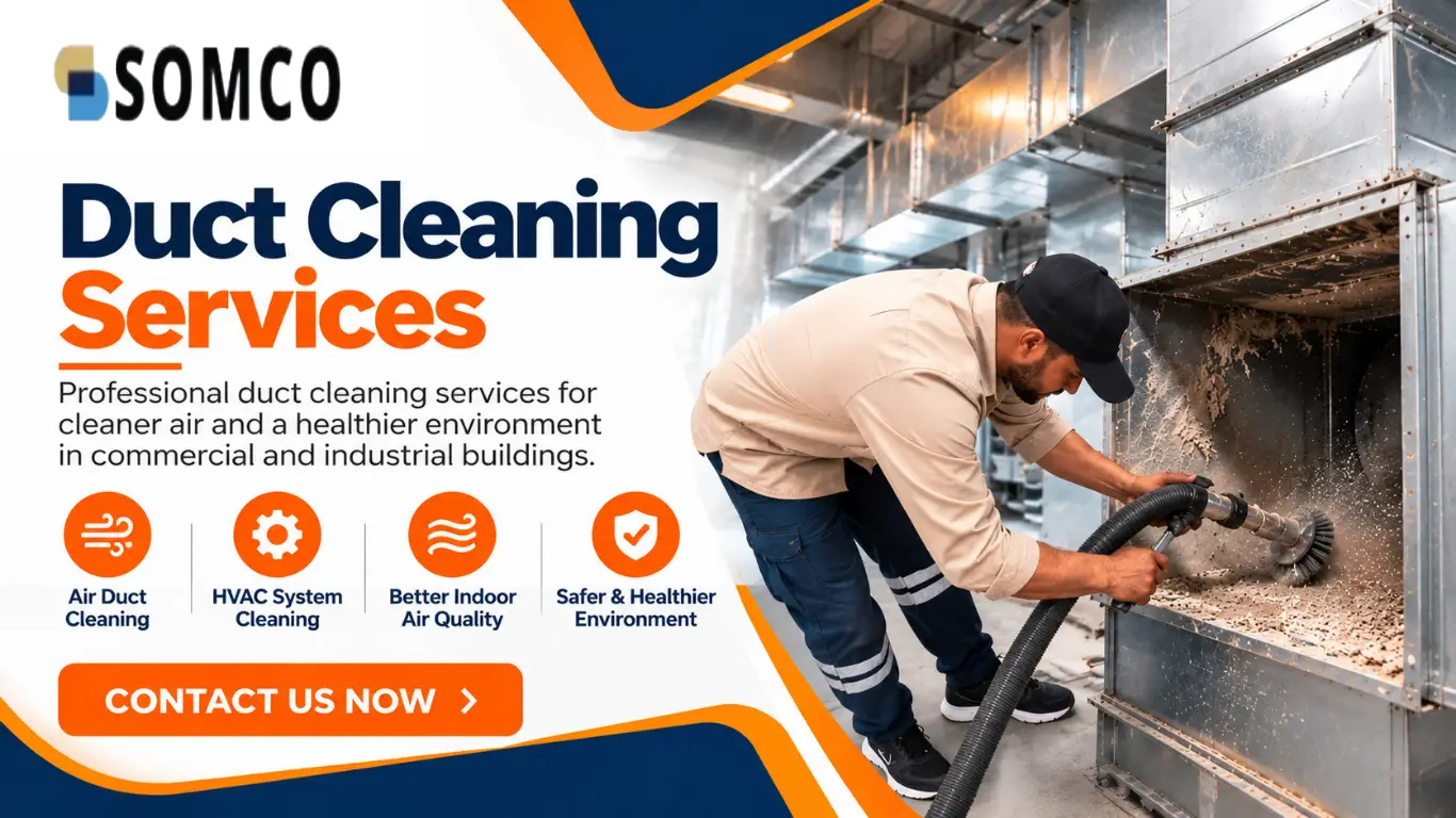 Professional duct cleaning services for commercial and industrial HVAC systems